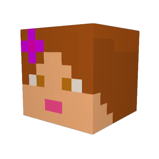 Twig33 Minecraft avatar head, 3D render