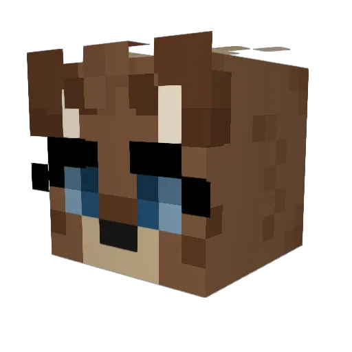 Twigfawn Minecraft avatar head, 3D render