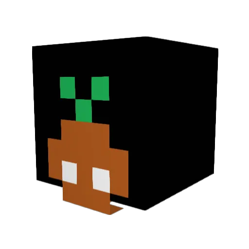 TwiggyCream Minecraft avatar head, 3D render