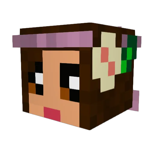 TwiggyLynn Minecraft avatar head, 3D render