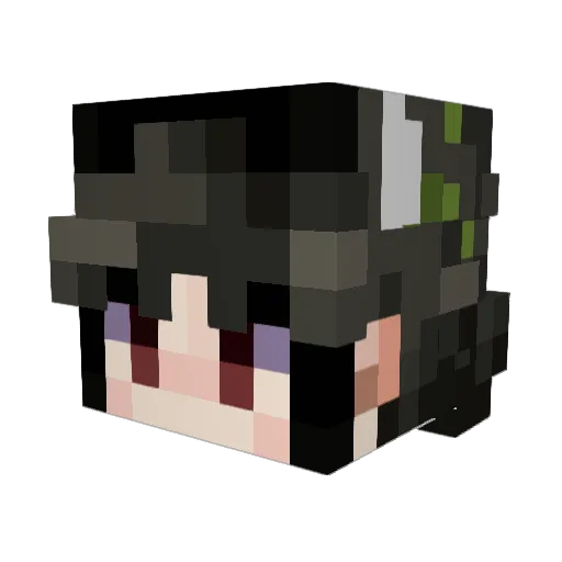 Twigz Minecraft avatar head, 3D render