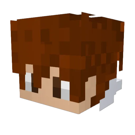 Twiipy Minecraft avatar head, 3D render