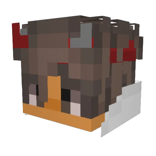 Twiiskow Minecraft avatar head, 3D render