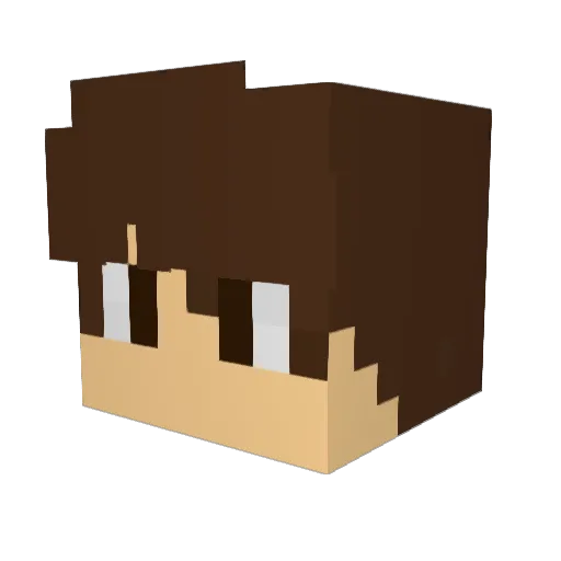 Twiistrr Minecraft avatar head, 3D render