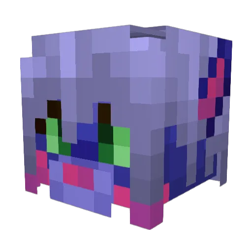 Twilazs Minecraft avatar head, 3D render