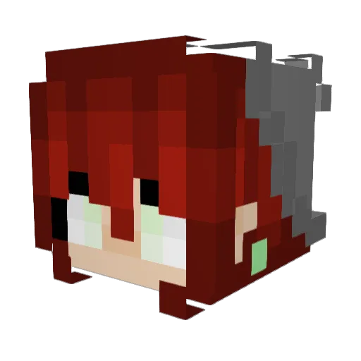 TwiliKnight Minecraft avatar head, 3D render