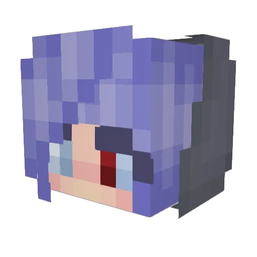 Twilight72 Minecraft avatar head, 3D render