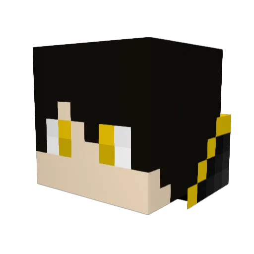 TwilightBeast727 Minecraft avatar head, 3D render