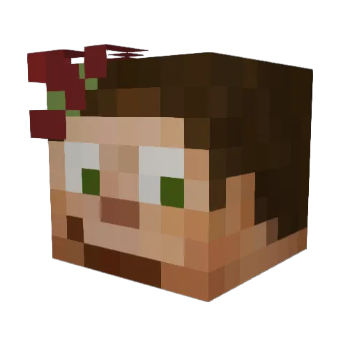 TwilightForest00 Minecraft avatar head, 3D render