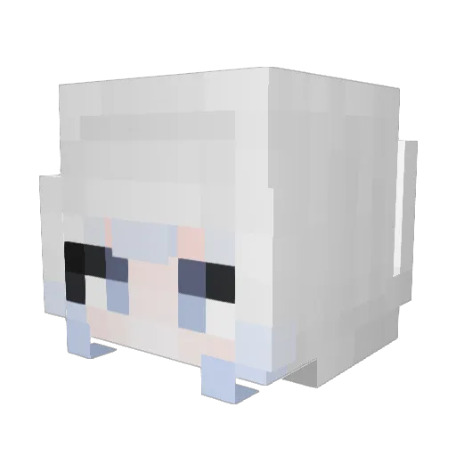 TwilightIris Minecraft avatar head, 3D render