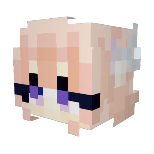 TwilightL1ly Minecraft avatar head, 3D render