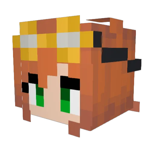 TwilightMechanic Minecraft avatar head, 3D render