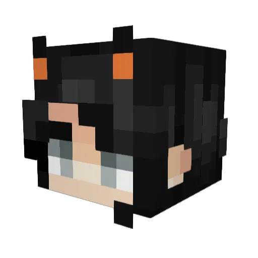 TwilightPrxncess Minecraft avatar head, 3D render