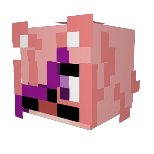 TwilightTrick Minecraft avatar head, 3D render