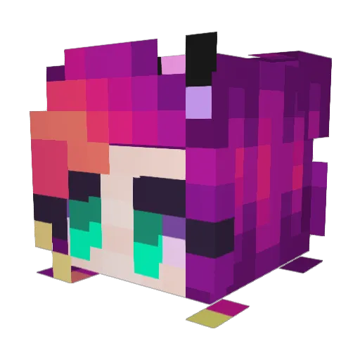 TwilightZona Minecraft avatar head, 3D render