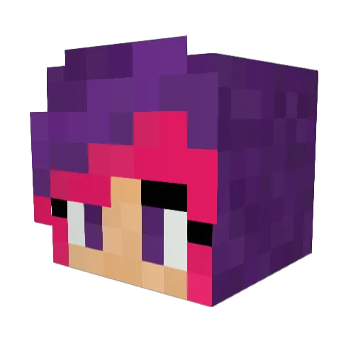 Twilight_Spark1e Minecraft avatar head, 3D render