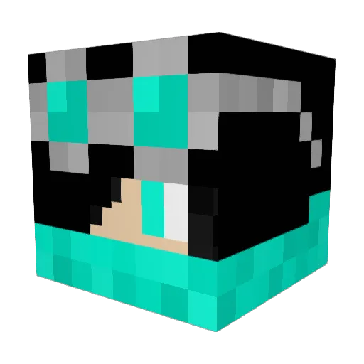 Twilit_v2 Minecraft avatar head, 3D render