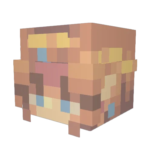 Twillight805 Minecraft avatar head, 3D render