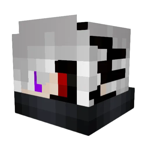 Twiloor Minecraft avatar head, 3D render