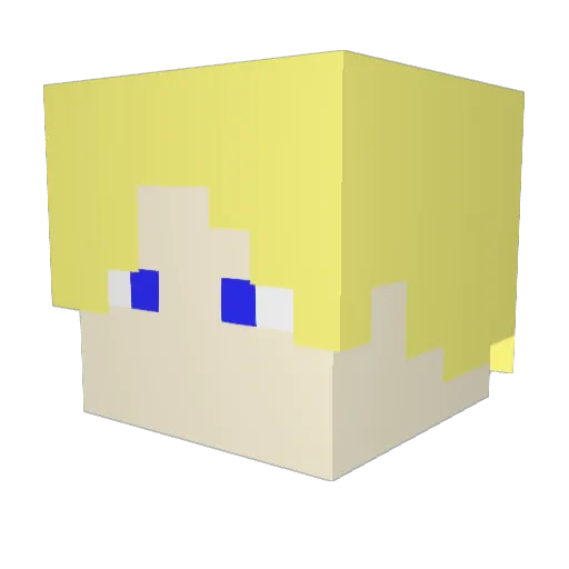 Twilos Minecraft avatar head, 3D render