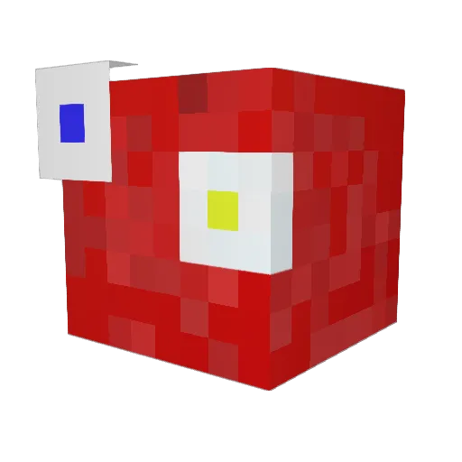 Twilox Minecraft avatar head, 3D render