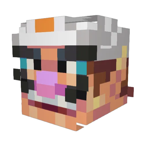 TwinGodBroadley Minecraft avatar head, 3D render