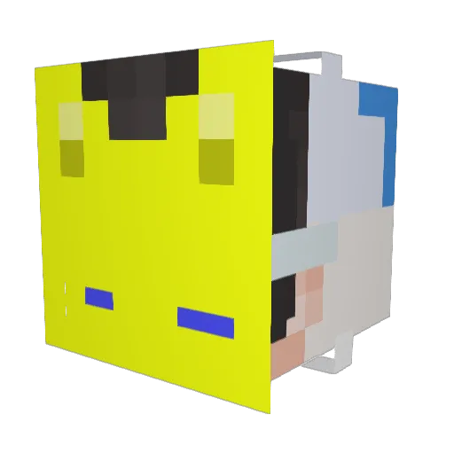 TwinKitten Minecraft avatar head, 3D render