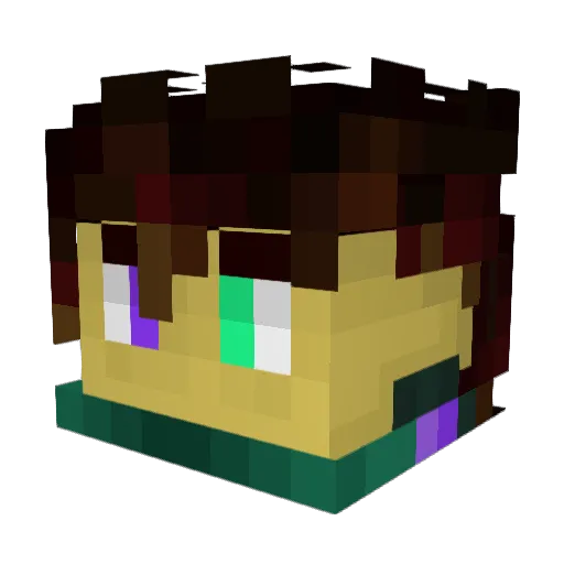 Twinboy196 Minecraft avatar head, 3D render
