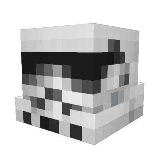 Twinetime Minecraft avatar head, 3D render