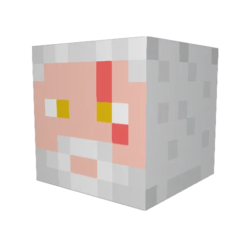 Twingecko56 Minecraft avatar head, 3D render