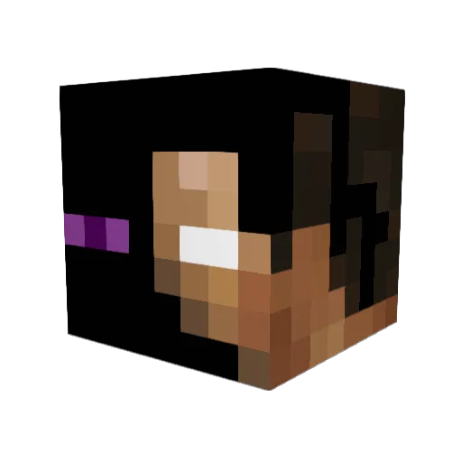 TwinkleStarChild Minecraft avatar head, 3D render