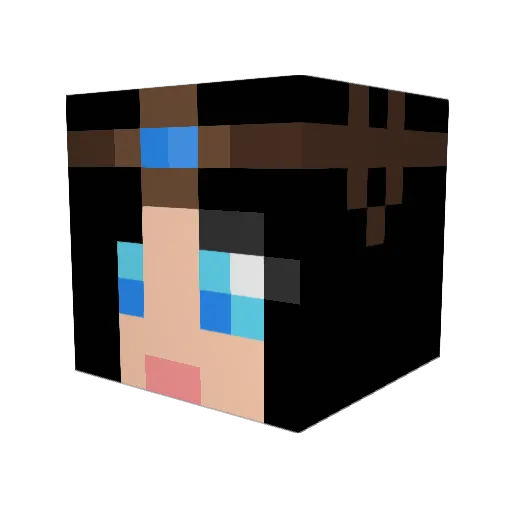 TwinklinPixi3 Minecraft avatar head, 3D render