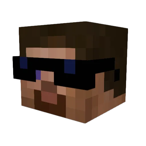 Twinky427 Minecraft avatar head, 3D render