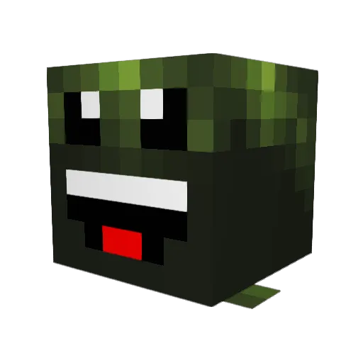 TwinkyHD12 Minecraft avatar head, 3D render