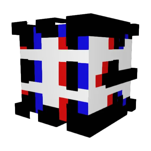 Twinlost Minecraft avatar head, 3D render