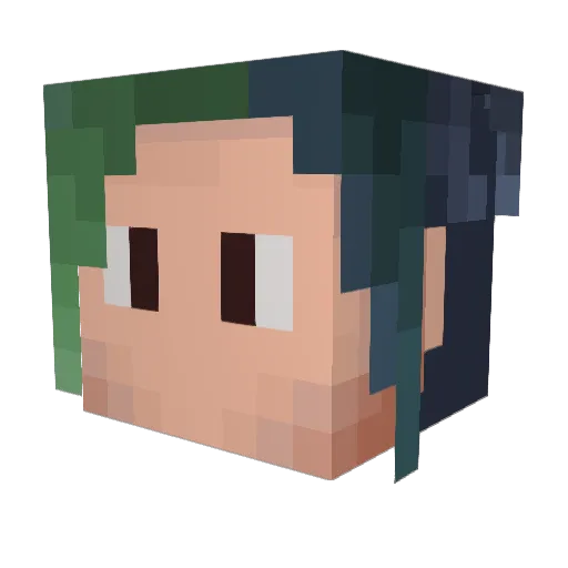 TwinmillVI Minecraft avatar head, 3D render