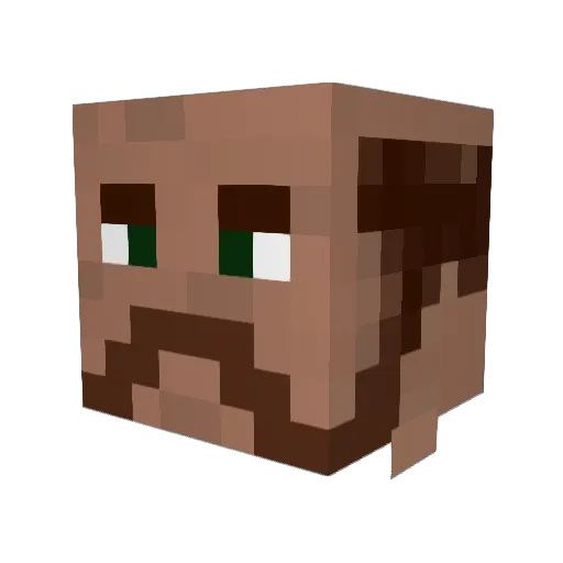 Twinrest Minecraft avatar head, 3D render