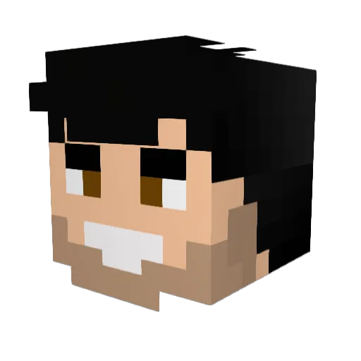 TwinsOfMetal Minecraft avatar head, 3D render