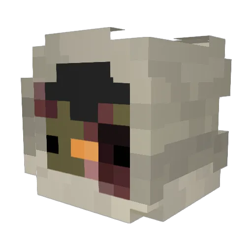 Twinten Minecraft avatar head, 3D render