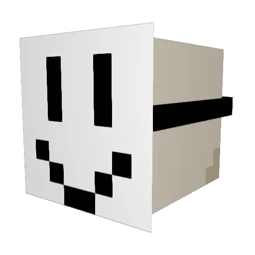 TwirlPrincess Minecraft avatar head, 3D render