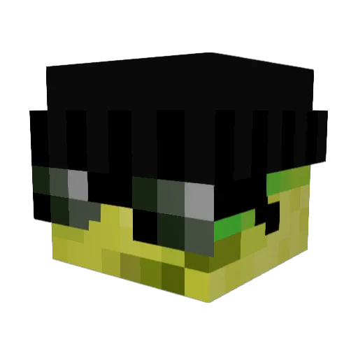 Twirps Minecraft avatar head, 3D render