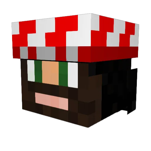 Twiskill Minecraft avatar head, 3D render