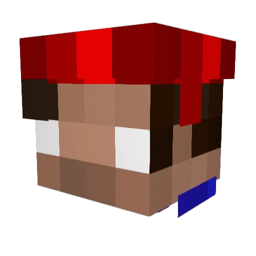 TwistImpulse Minecraft avatar head, 3D render