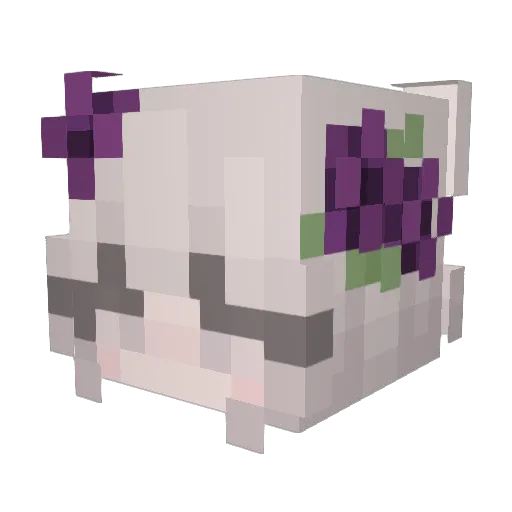 Twisted187 Minecraft avatar head, 3D render