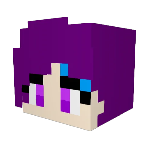 TwistedAstrs Minecraft avatar head, 3D render