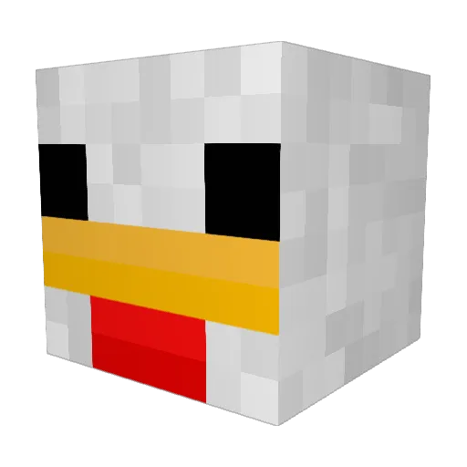 TwistedBait Minecraft avatar head, 3D render