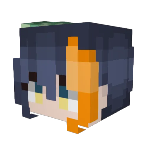 TwistedDal Minecraft avatar head, 3D render