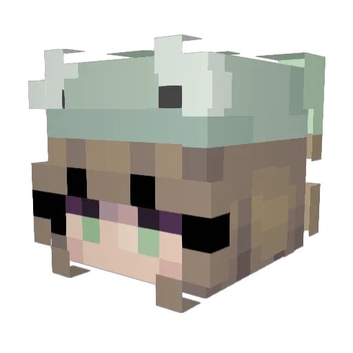 TwistedGaming Minecraft avatar head, 3D render