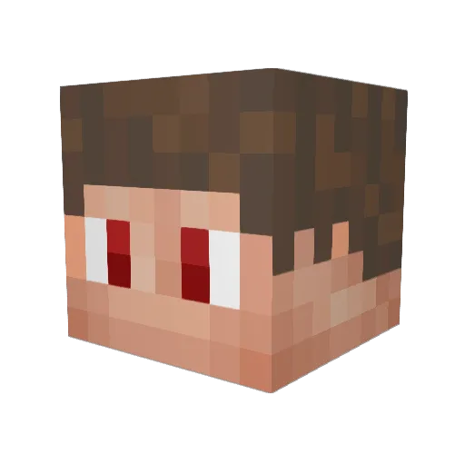 TwistedKing Minecraft avatar head, 3D render