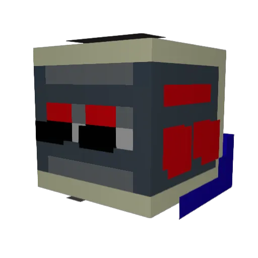TwistedPixals66 Minecraft avatar head, 3D render
